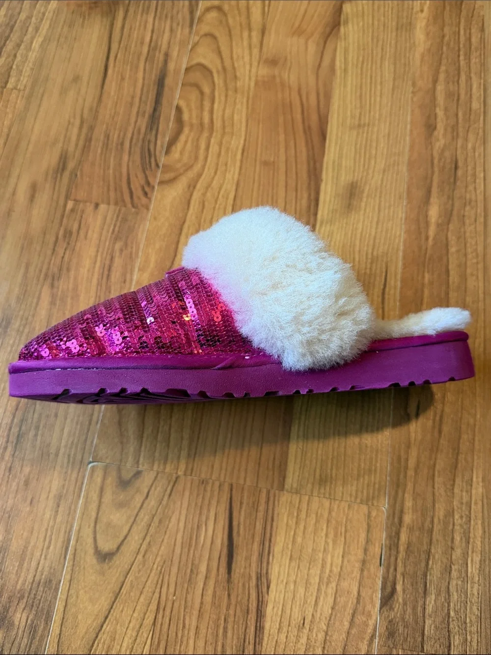 UGG Kids Sequin Clog Slippers in Fuchsia